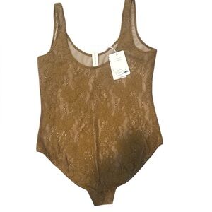 Zimmermann Brown Lace Bodysuit